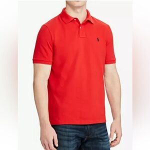 {POLO RALPH LAUREN} Men's Red Orange Polo Shirt